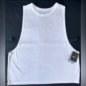 Nike Women's Dry Fit Muscle Tank Top - Breathable - White - Size XL - NWT